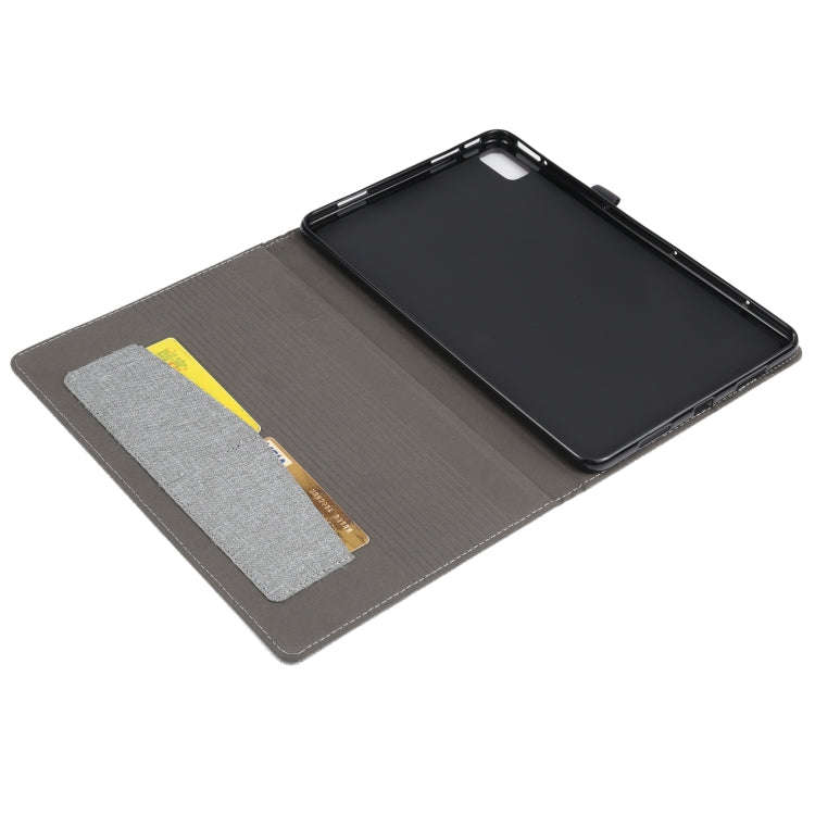 For Huawei Matepad 10.4 Horizontal Flip TPU + Fabric PU Leather Protective Case with Name Card Cl...