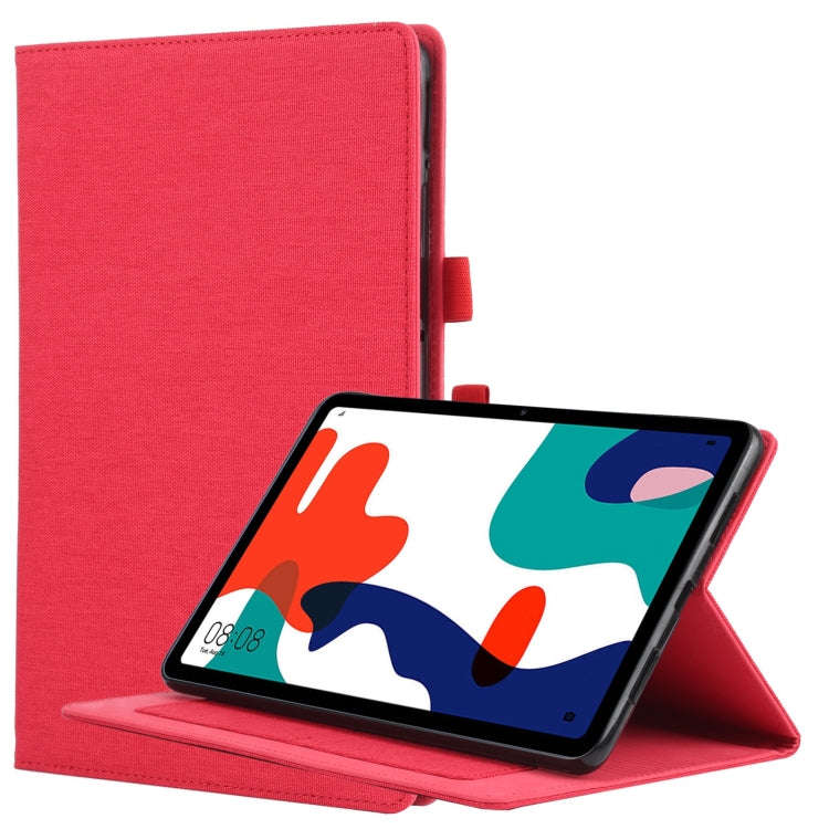 For Huawei Matepad 10.4 Horizontal Flip TPU + Fabric PU Leather Protective Case with Name Card Cl...