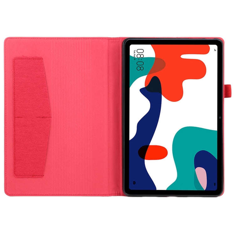For Huawei Matepad 10.4 Horizontal Flip TPU + Fabric PU Leather Protective Case with Name Card Cl...
