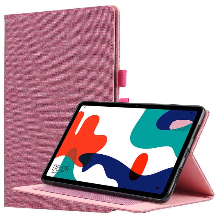 For Huawei Matepad 10.4 Horizontal Flip TPU + Fabric PU Leather Protective Case with Name Card Cl...