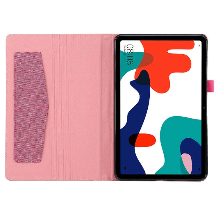 For Huawei Matepad 10.4 Horizontal Flip TPU + Fabric PU Leather Protective Case with Name Card Cl...