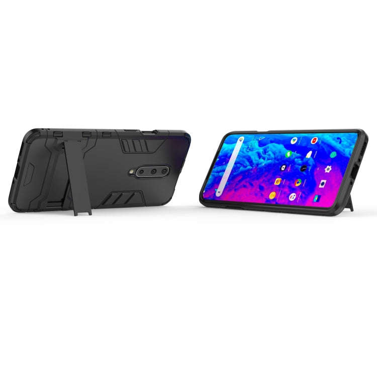 Shockproof PC + TPU Case for OnePlus 7 Pro, with Holder(Black)