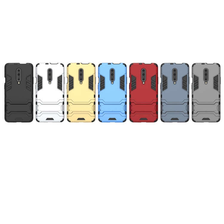 Shockproof PC + TPU Case for OnePlus 7 Pro, with Holder(Red)