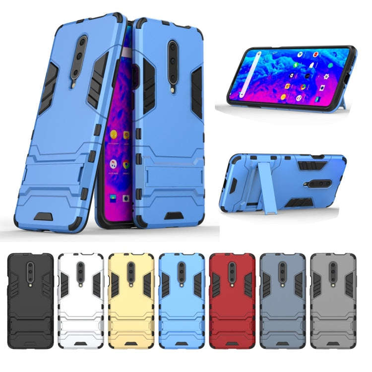 Shockproof PC + TPU Case for OnePlus 7 Pro, with Holder(Red)
