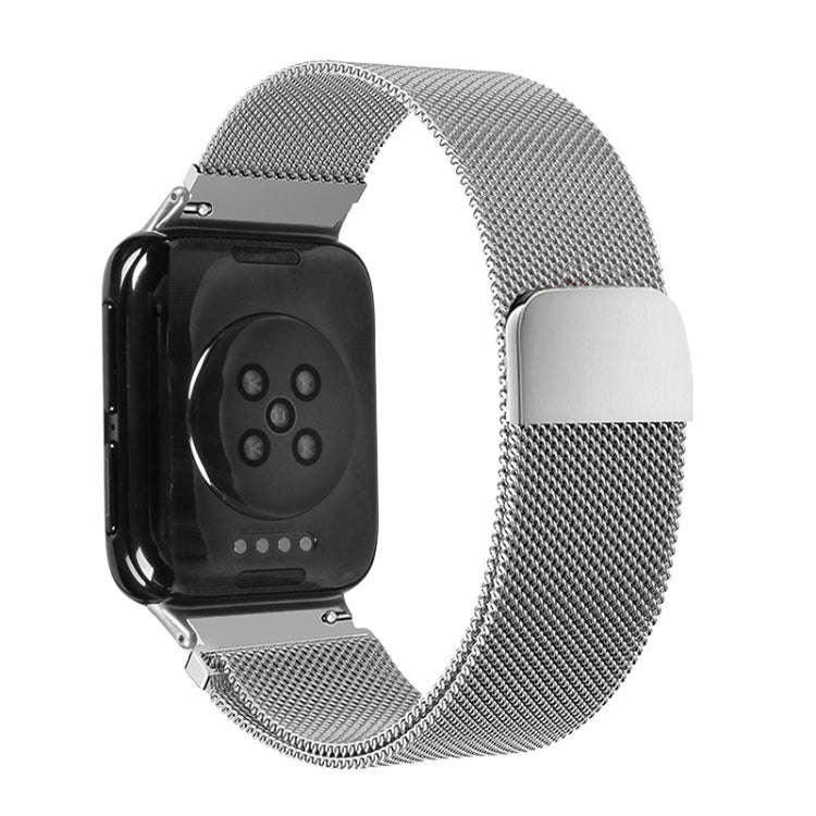 For OPPO Watch 41MM Smart Watch Milanese Stainless Steel Metal Watch Band(Silver)