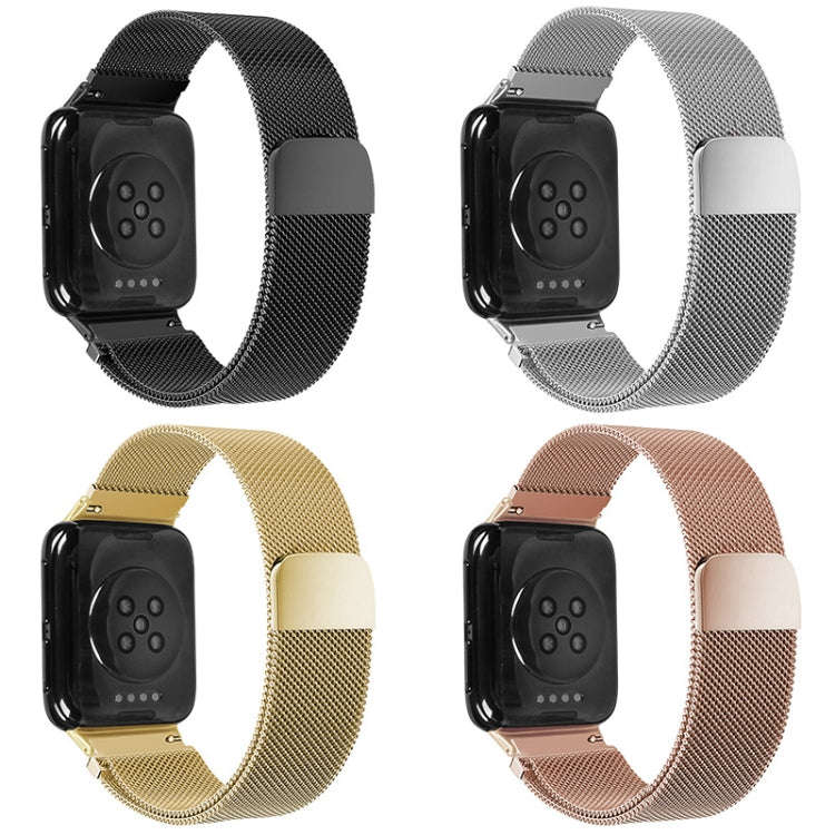 For OPPO Watch 41MM Smart Watch Milanese Stainless Steel Metal Watch Band(Gold)