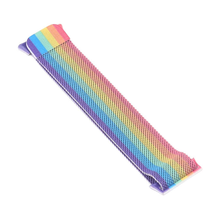 For OPPO Watch 41MM Smart Watch Milanese Stainless Steel Metal Watch Band (Rainbow Color)