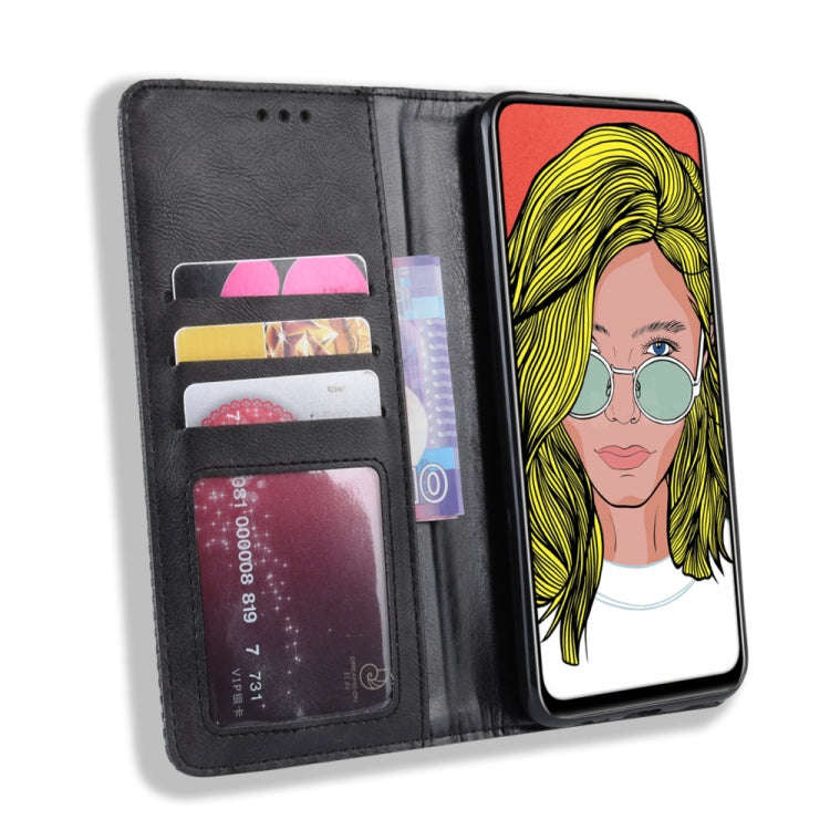 Magnetic Buckle Retro Crazy Horse Texture Horizontal Flip Leather Case for Huawei P Smart Z , wit...
