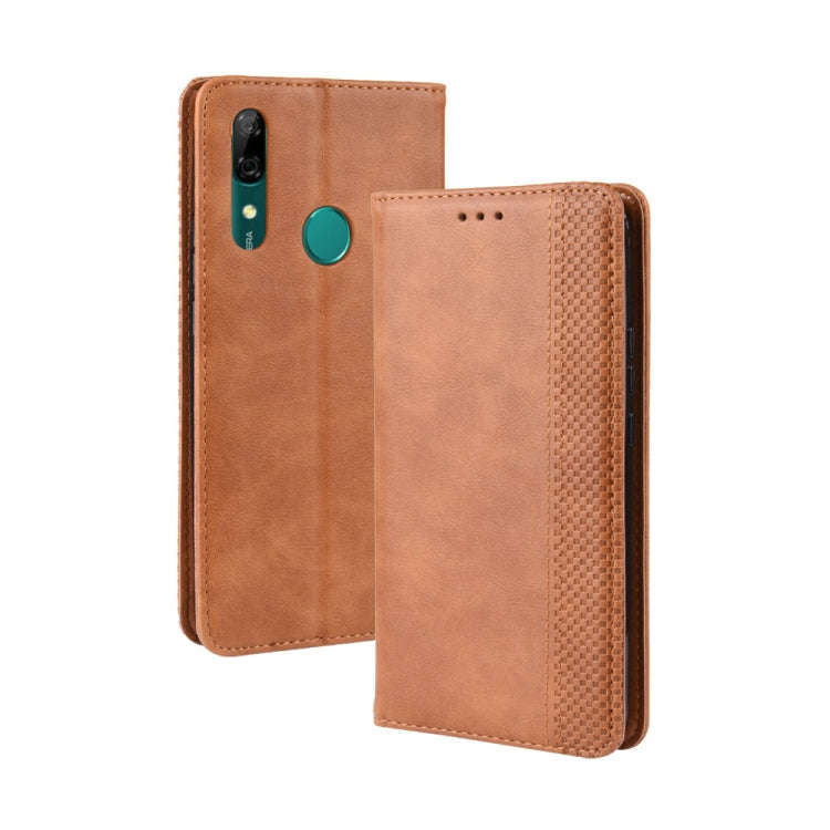 Magnetic Buckle Retro Crazy Horse Texture Horizontal Flip Leather Case for Huawei P Smart Z , wit...
