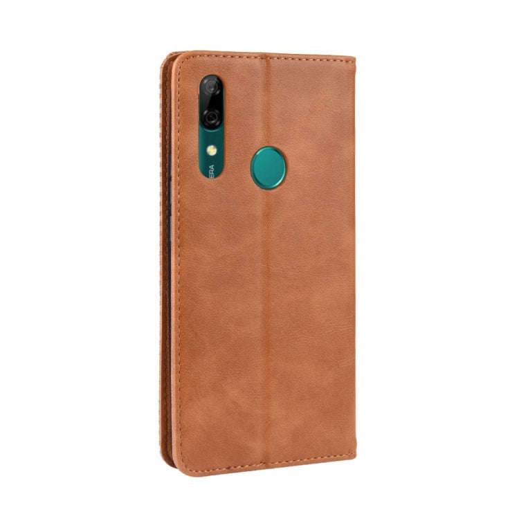 Magnetic Buckle Retro Crazy Horse Texture Horizontal Flip Leather Case for Huawei P Smart Z , wit...