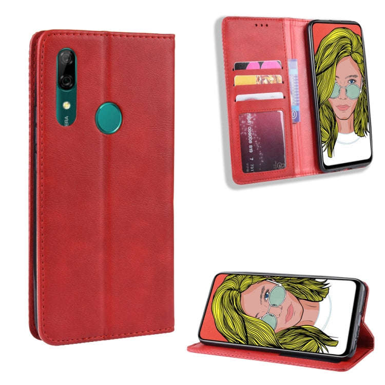 Magnetic Buckle Retro Crazy Horse Texture Horizontal Flip Leather Case for Huawei P Smart Z , wit...