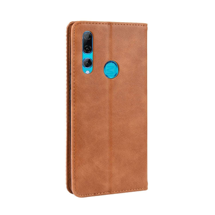 For Huawei Y9 Prime 2019 Magnetic Buckle Retro Crazy Horse Texture Horizontal Flip Leather Case w...