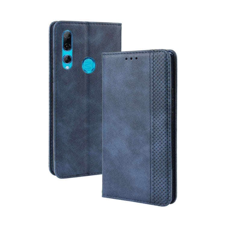 For Huawei Y9 Prime 2019 Magnetic Buckle Retro Crazy Horse Texture Horizontal Flip Leather Case w...
