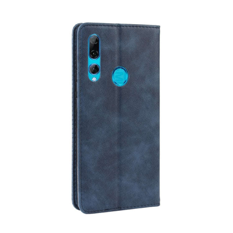 For Huawei Y9 Prime 2019 Magnetic Buckle Retro Crazy Horse Texture Horizontal Flip Leather Case w...