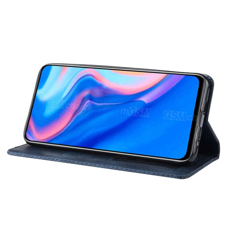 For Huawei Y9 Prime 2019 Magnetic Buckle Retro Crazy Horse Texture Horizontal Flip Leather Case w...