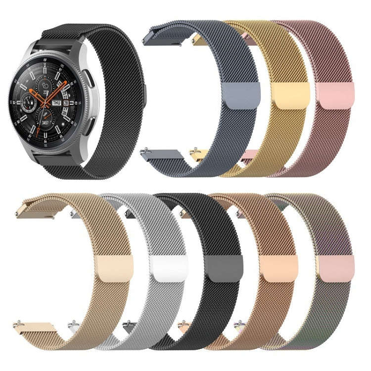 For Honor Magic Watch 2 42MM/Galaxy Active2 20mm Milan Stainless Steel Mesh Watch Band(Gray)