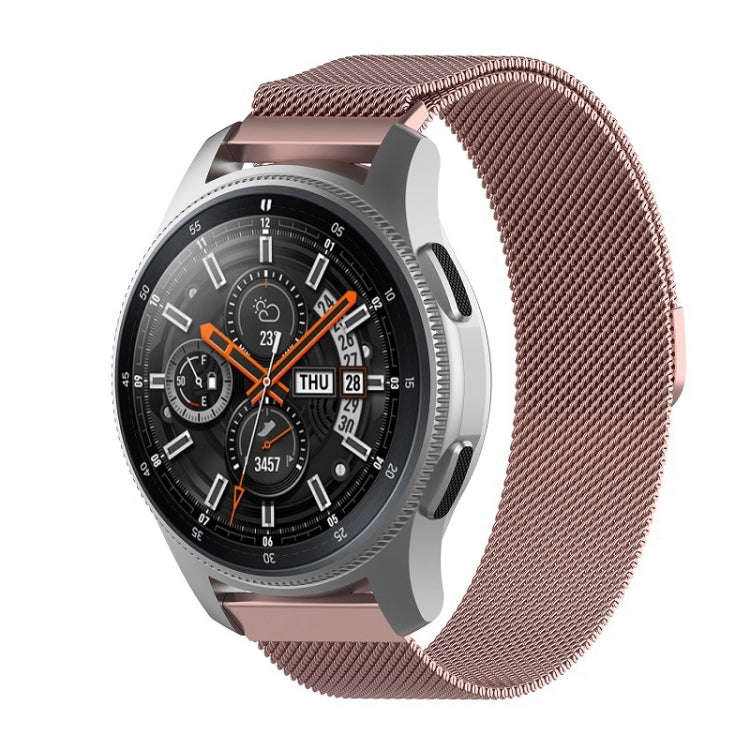 For Honor Magic Watch 2 42MM/Galaxy Active2 20mm Milan Stainless Steel Mesh Watch Band(Pink)