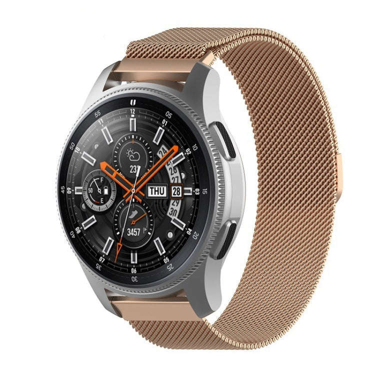 For Honor Magic Watch 2 42MM/Galaxy Active2 20mm Milan Stainless Steel Mesh Watch Band(Rose Gold)