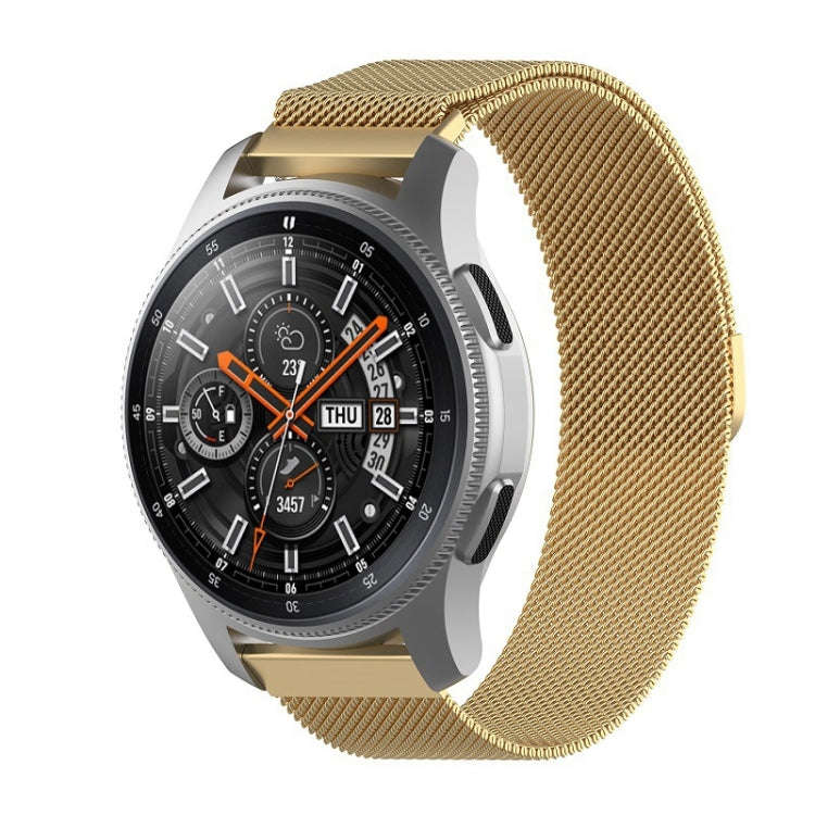 For Honor Magic Watch 2 42MM/Galaxy Active2 20mm Milan Stainless Steel Mesh Watch Band(Gold)