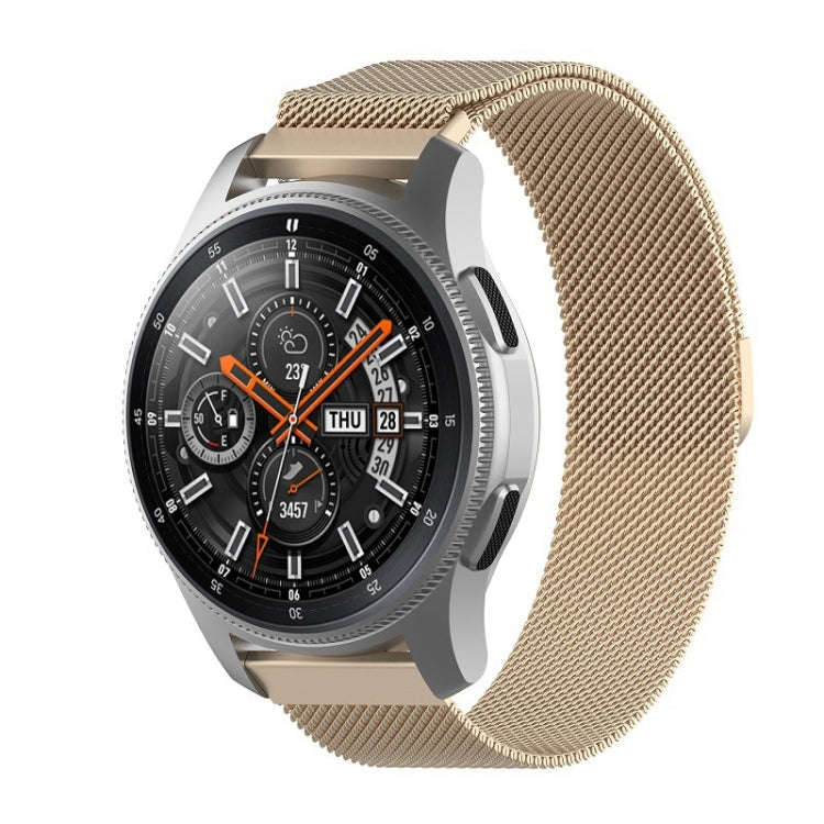 For Honor Magic Watch 2 42MM/Galaxy Active2 20mm Milan Stainless Steel Mesh Watch Band(Champagne ...