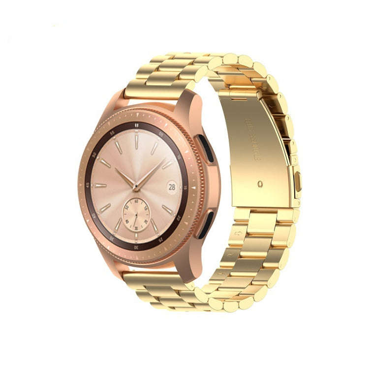 For Xiaomi MI/Huawei Glory S1 18mm Three Beads Stainless Steel Watch Band 18mm(Gold)