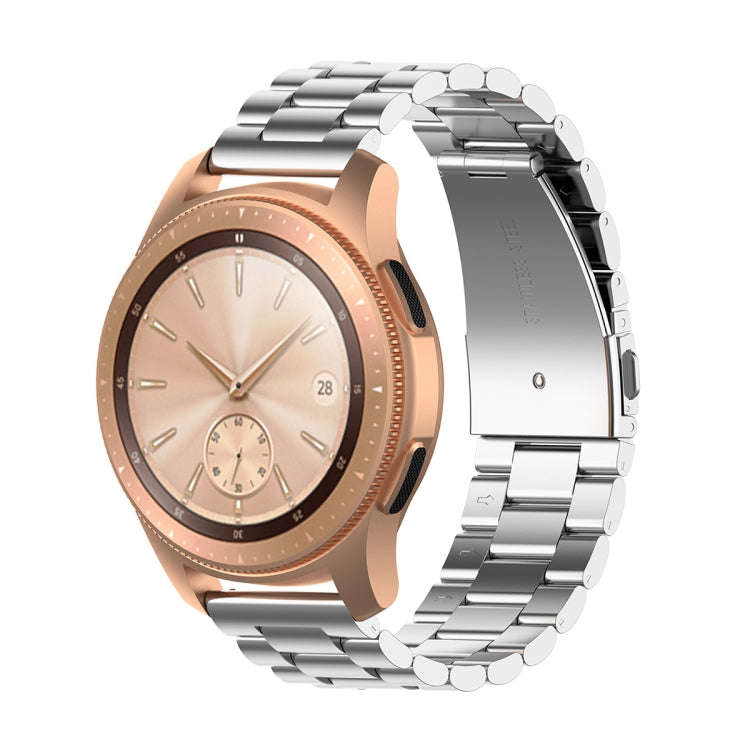 For Xiaomi MI/Huawei Glory S1 18mm Three Beads Stainless Steel Watch Band 18mm(Silver)