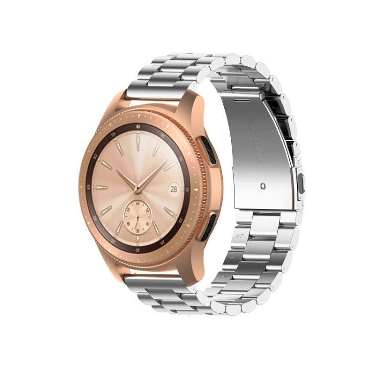 For Xiaomi MI/Huawei Glory S1 18mm Three Beads Stainless Steel Watch Band 18mm(Silver)