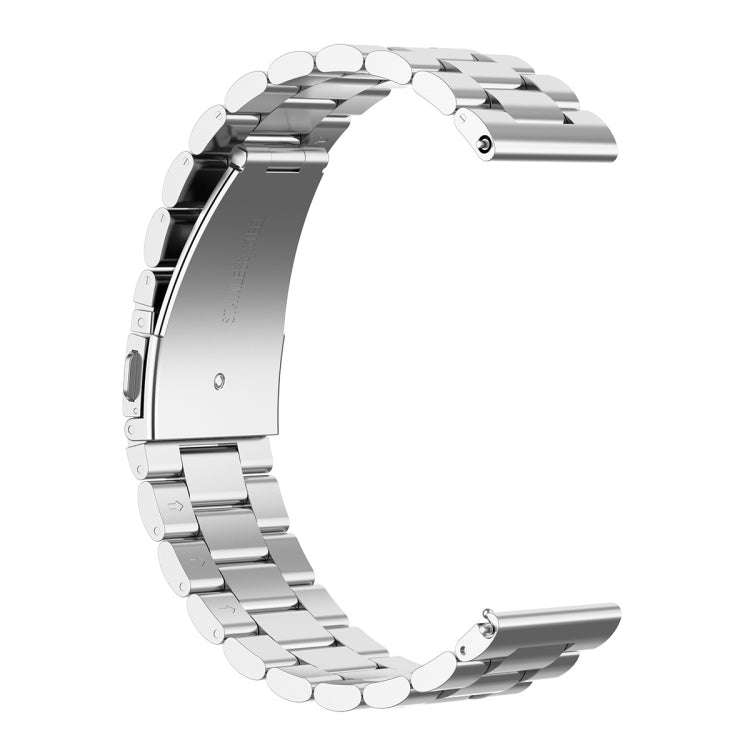 For Huami GTS/Galaxy Watch 42/40/44 20mm 3-Beads Stainless Steel Watch Band(Silver)