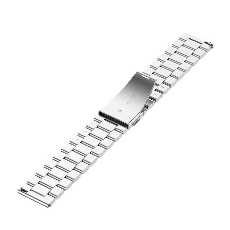 For Huami GTS/Galaxy Watch 42/40/44 20mm 3-Beads Stainless Steel Watch Band(Silver)