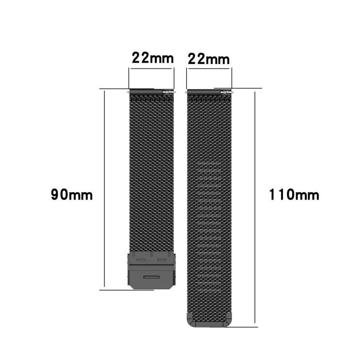 For Huawei GT/GT2 46mm/ Galaxy Watch 46mm/ Fossil Fossil Gen 5 Carlyle 46mm 22mm Stainless Steel ...