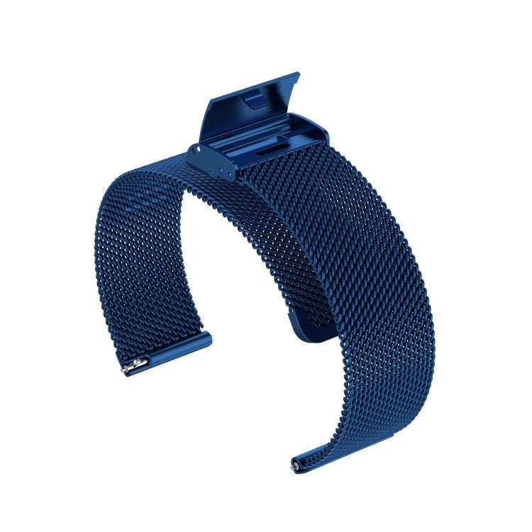 For Huawei GT2 42mm / Galaxy Watch 42mm /Galaxy Active2 20mm Stainless Steel Mesh Watch Band(Blue)