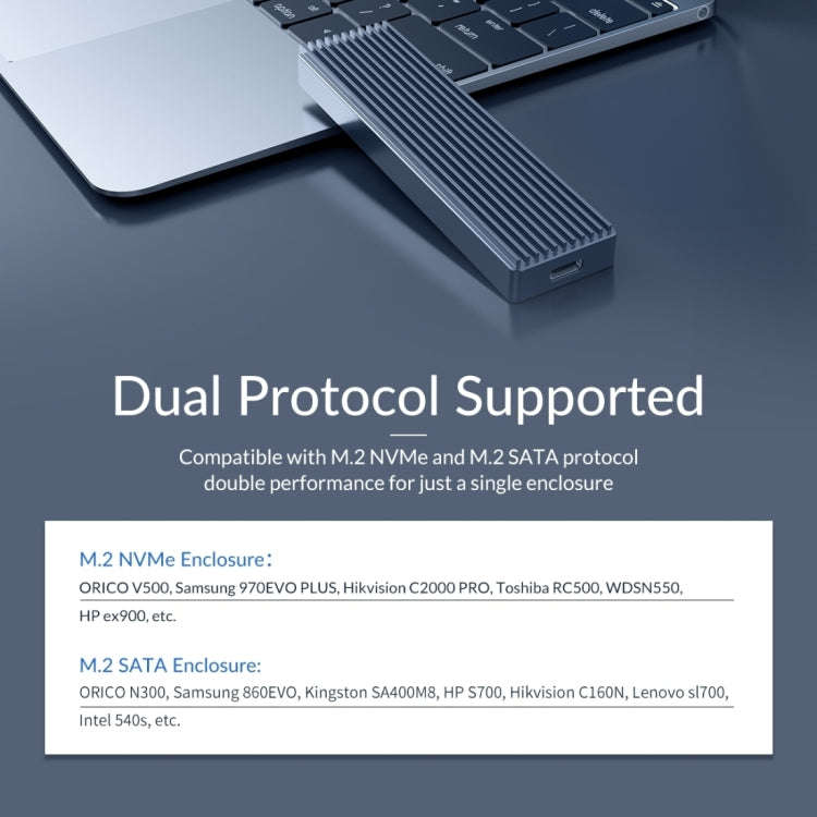ORICO M2PJM-C3 M.2 SSD Dual Protocol Hard Disk Case