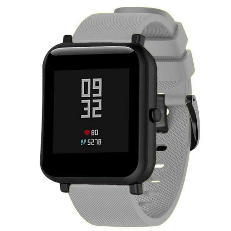 20mm For Huami Amazfit GTS / Samsung Galaxy Watch Active 2 / Gear Sport Silicone Watch Band(Gray)