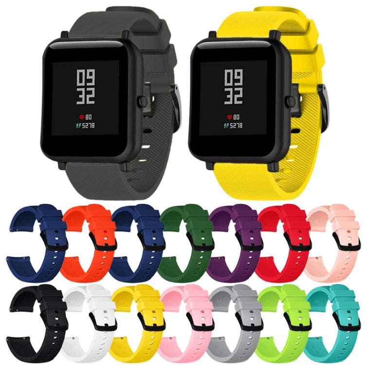 20mm For Huami Amazfit GTS / Samsung Galaxy Watch Active 2 / Gear Sport Silicone Watch Band(Blue)