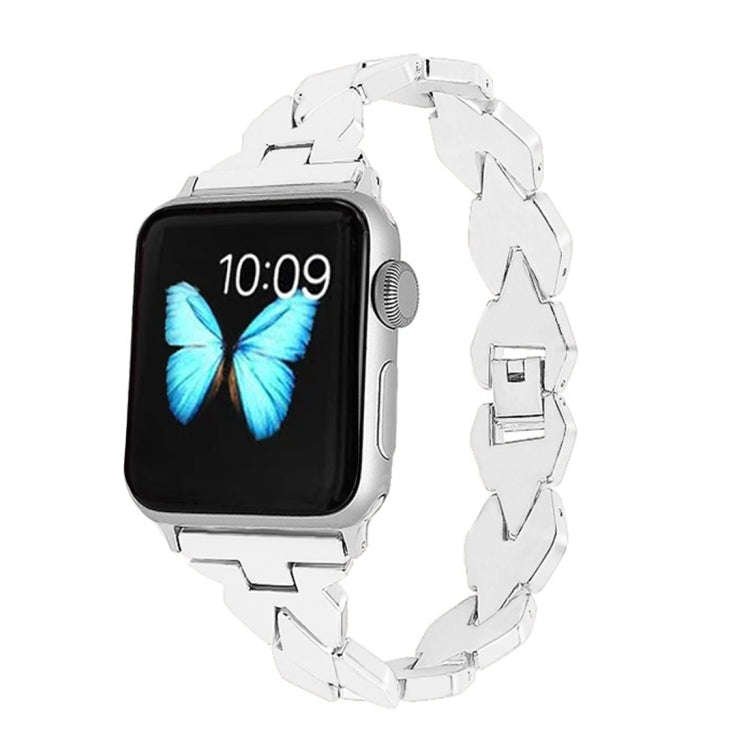 For Apple Watch Series 7 45mm / 6 & SE & 5 & 4 44mm / 3 & 2 & 1 42mm Diamond Stainless Steel Watc...