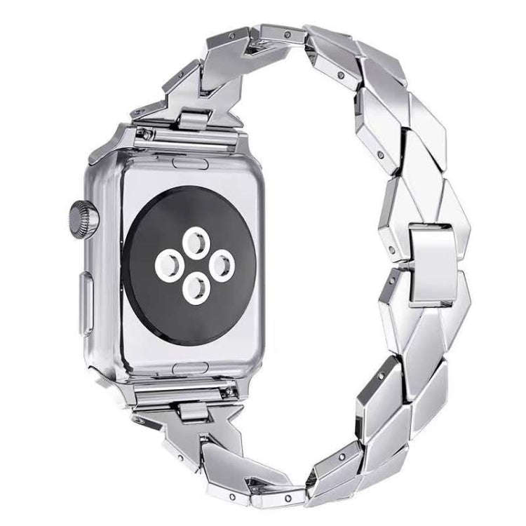 For Apple Watch Series 7 45mm / 6 & SE & 5 & 4 44mm / 3 & 2 & 1 42mm Diamond Stainless Steel Watc...