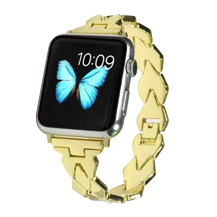 For Apple Watch Series 7 45mm / 6 & SE & 5 & 4 44mm / 3 & 2 & 1 42mm Diamond Stainless Steel Watc...