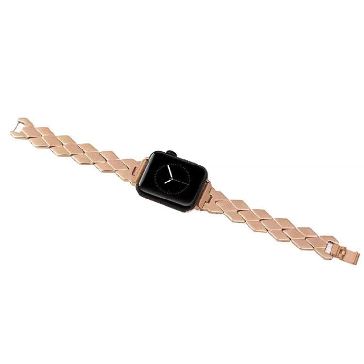 For Apple Watch Series 7 45mm / 6 & SE & 5 & 4 44mm / 3 & 2 & 1 42mm Diamond Stainless Steel Watc...