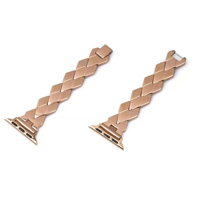 For Apple Watch Series 7 45mm / 6 & SE & 5 & 4 44mm / 3 & 2 & 1 42mm Diamond Stainless Steel Watc...