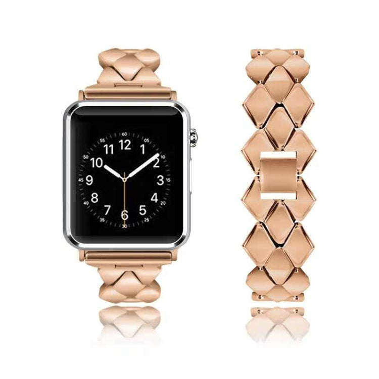 For Apple Watch Series 7 41mm / 6 & SE & 5 & 4 40mm / 3 & 2 & 1 38mm Diamond Stainless Steel Watc...