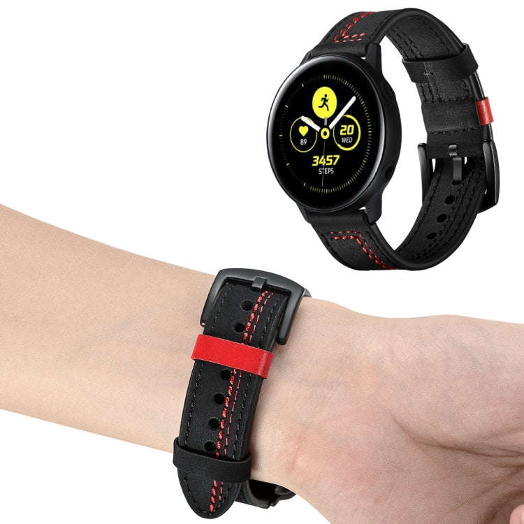 22mm For Huawei Watch GT2e / GT2 46mm Zigzag Leather Watch Band(Black)
