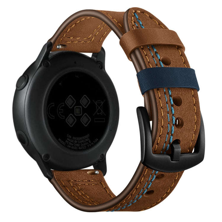 22mm For Huawei Watch GT2e / GT2 46mm Zigzag Leather Watch Band(Brown)