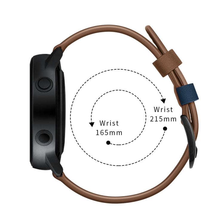 22mm For Huawei Watch GT2e / GT2 46mm Zigzag Leather Watch Band(Brown)