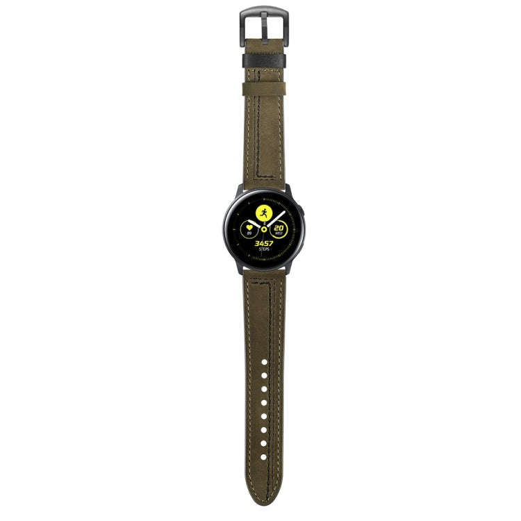 22mm For Huawei Watch GT2e / GT2 46mm Zigzag Leather Watch Band(Green)