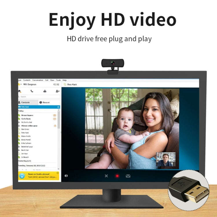 C3 400W Pixels 2K Resolution Auto Focus HD 1080P Webcam 360 Rotation For Live Broadcast Video Con...