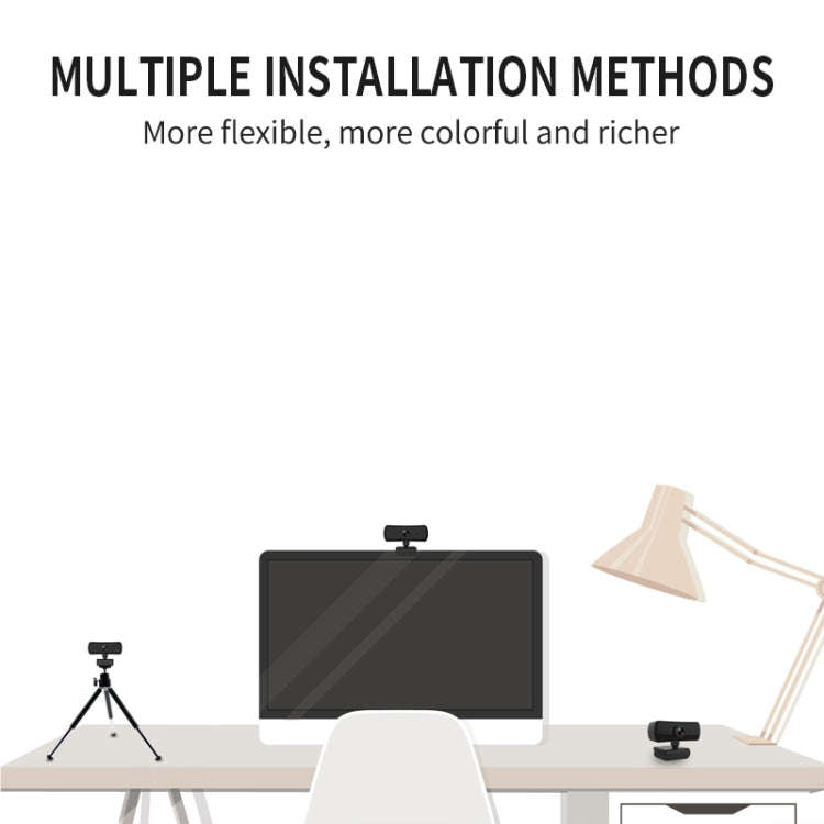 C3 400W Pixels 2K Resolution Auto Focus HD 1080P Webcam 360 Rotation For Live Broadcast Video Con...