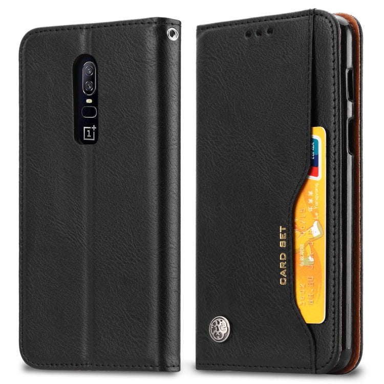 Knead Skin Texture Horizontal Flip Leather Case for OnePlus 6, with Photo Frame & Holder & Card S...