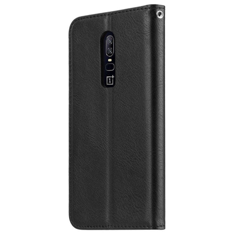 Knead Skin Texture Horizontal Flip Leather Case for OnePlus 6, with Photo Frame & Holder & Card S...