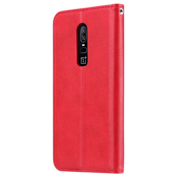 Knead Skin Texture Horizontal Flip Leather Case for OnePlus 6, with Photo Frame & Holder & Card S...