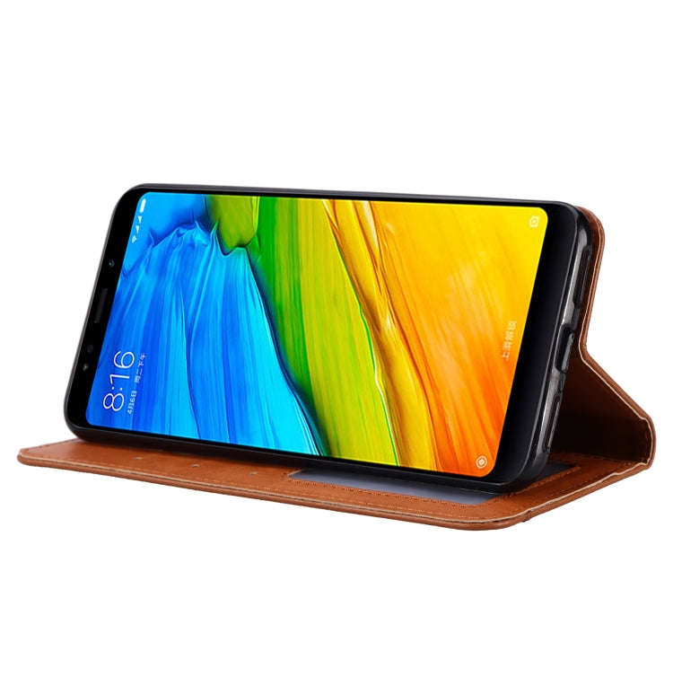 Knead Skin Texture Horizontal Flip Leather Case for OnePlus 6T, with Photo Frame & Holder & Card ...